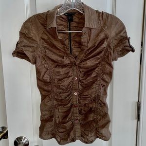 COPY - Mango brand olive green button top size x-small